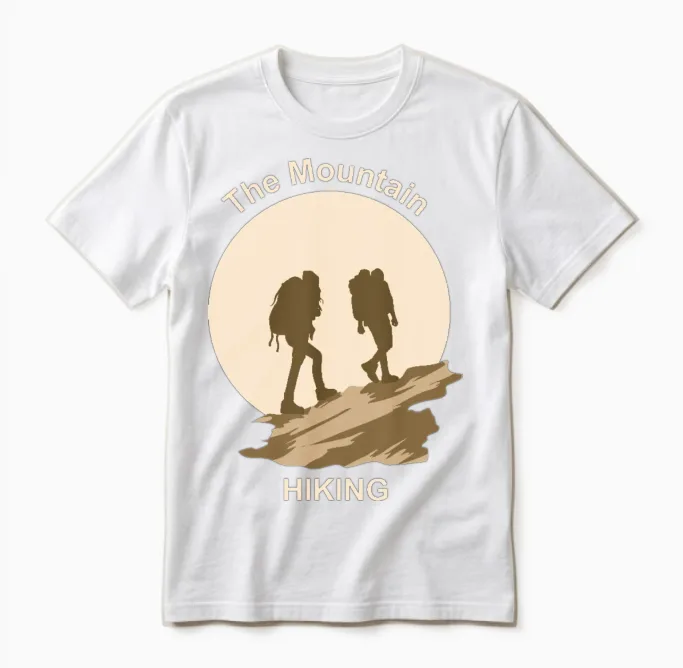 The Mountan Hiking & Outdoors Unisex T-Shirt in White