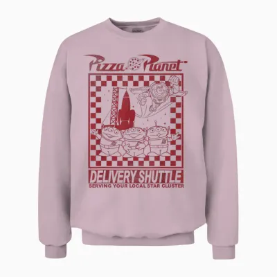 Disney Pixar Toy Story Pizza Planet Delivery Shuttle Unisex Sweatshirt - Light Pink