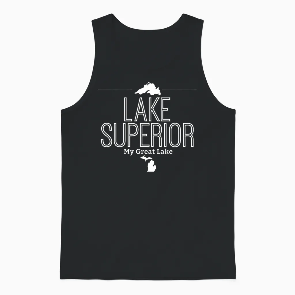 Lake Superior Unisex Tank Top in Black