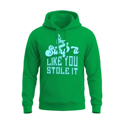 Surfer Retro Surfing Unisex Hoodie - Irish Green