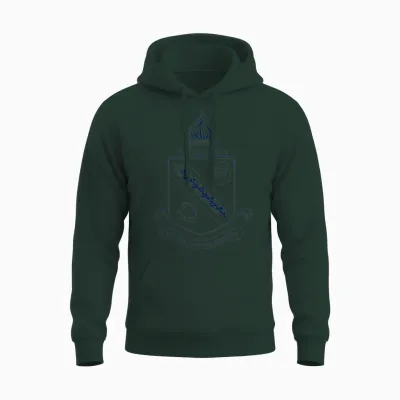 Dliflc Crest Navy Blue Unisex Hoodie - Forest