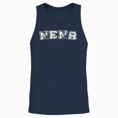 Classic Nena Varsity College Style Graphic Mother's Day Unisex Tank Top - Navy