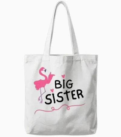 Big Sister Little Brother Matching Outfits Toddler Tote Bags - White