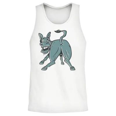 Donkey Butt Ass Po Stubborn Horse Unisex Tank Top - White