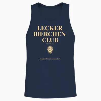 Lecker Bierchen Club Unisex Tank Top - Navy