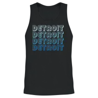 Retro Detroit Michigan Unisex Tank Top - Black – 2