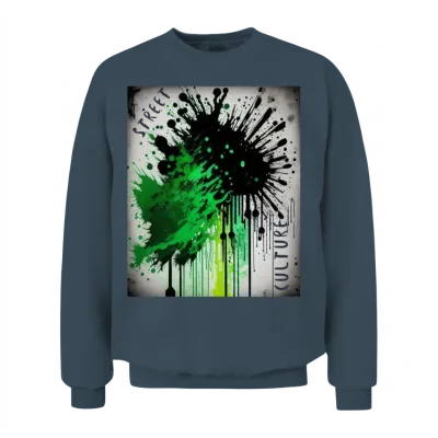Street Culture Grunge Style Unisex Sweatshirt - Dark Heather