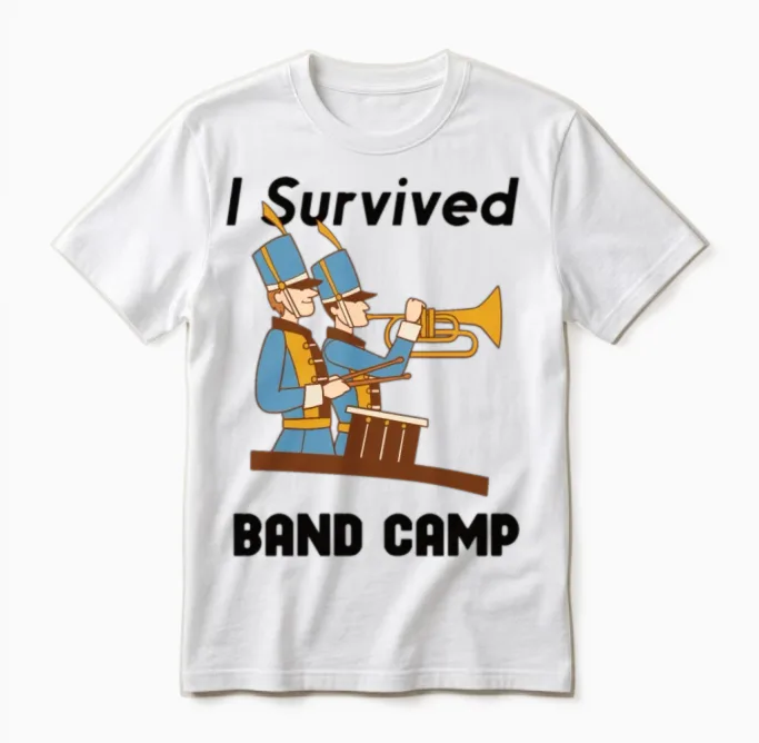 Marching Band Clarinetist School Rehearsal Music Unisex T-Shirt in White
