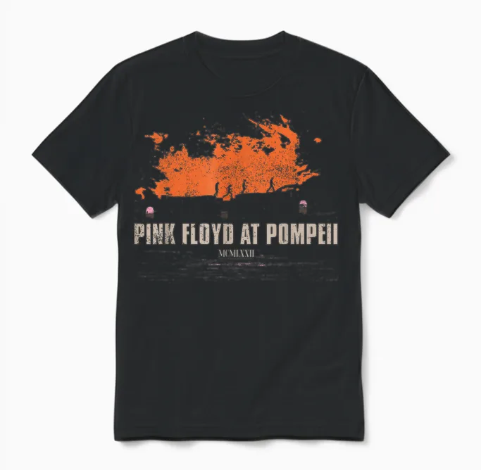 Silhouettes of Pink Floyd Live at Pompeii T-Shirt, Black, S Unisex T-Shirt in Black