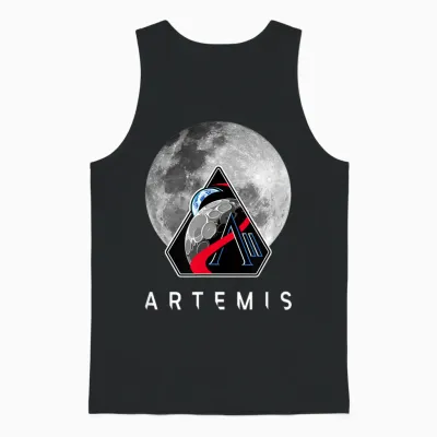 Nasa Artemis Ii Mission Moon Unisex Tank Top - Black