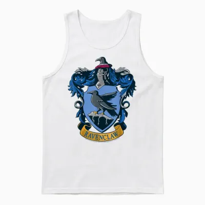 Harry Potter Ravenclaw Hogwarts House Nouveau Crest Unisex Tank Top - White