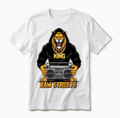 Tiger King Boombox Streets Unisex T-Shirt - White