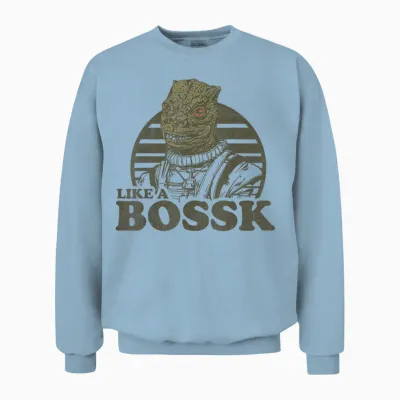 Portrait Rayé Star Wars Like a Bossk Unisex Sweatshirt - Light Blue