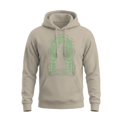 Wicked Elphaba Design with Quote Destined to Fly Unisex Hoodie - Sand
