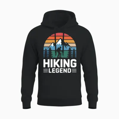Hiking Lover Unisex Hoodie - Black