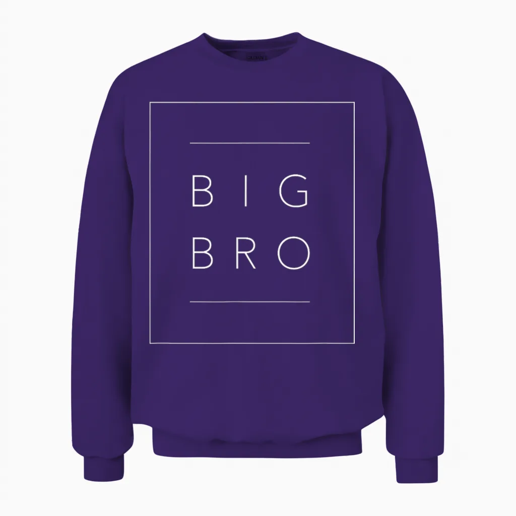 Big Brother T Shirt - Big Brother Shirt for Son, Big Bro Unisex Sweatshirt in Purple