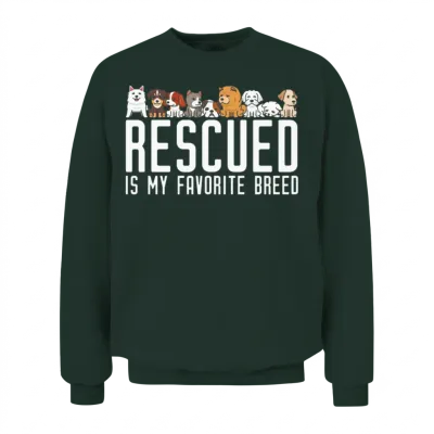 Dog-Lovers-Rescue-Dog Unisex Sweatshirt - Forest