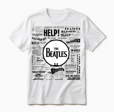 The Beatles - Beatles Singles World Art Unisex T-Shirt - White