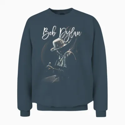 Bob Dylan Unreleased Black T-Shirt, Men's, Small, Short Sleeve, Classic Fit, Crew Neck, Imported Unisex Sweatshirt - Dark Heather
