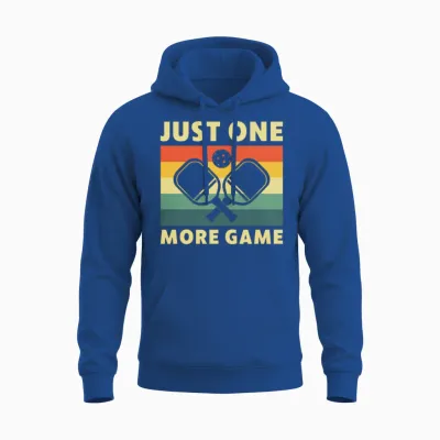 Pickleball Just One More Pickleball Game Funny Unisex Hoodie - Royal