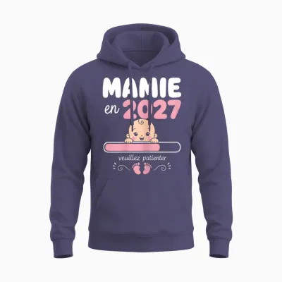 Future Mamie En 2026 Cadeau Annonce Grossesse Grand-Mère Unisex Hoodie - Heather Sport Dark Navy