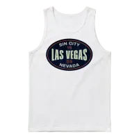Las Vegas Unisex Tank Top - White – 1