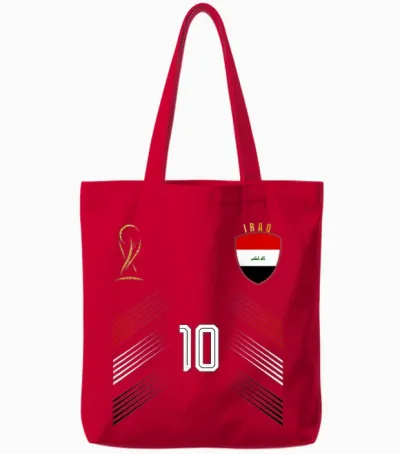 Iraq Flag Iraqi Pride Lovers Retro Tote Bags - Red