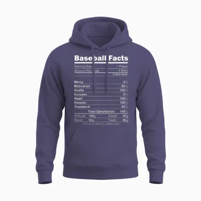 Baseball Facts Unisex Hoodie - Heather Sport Dark Navy
