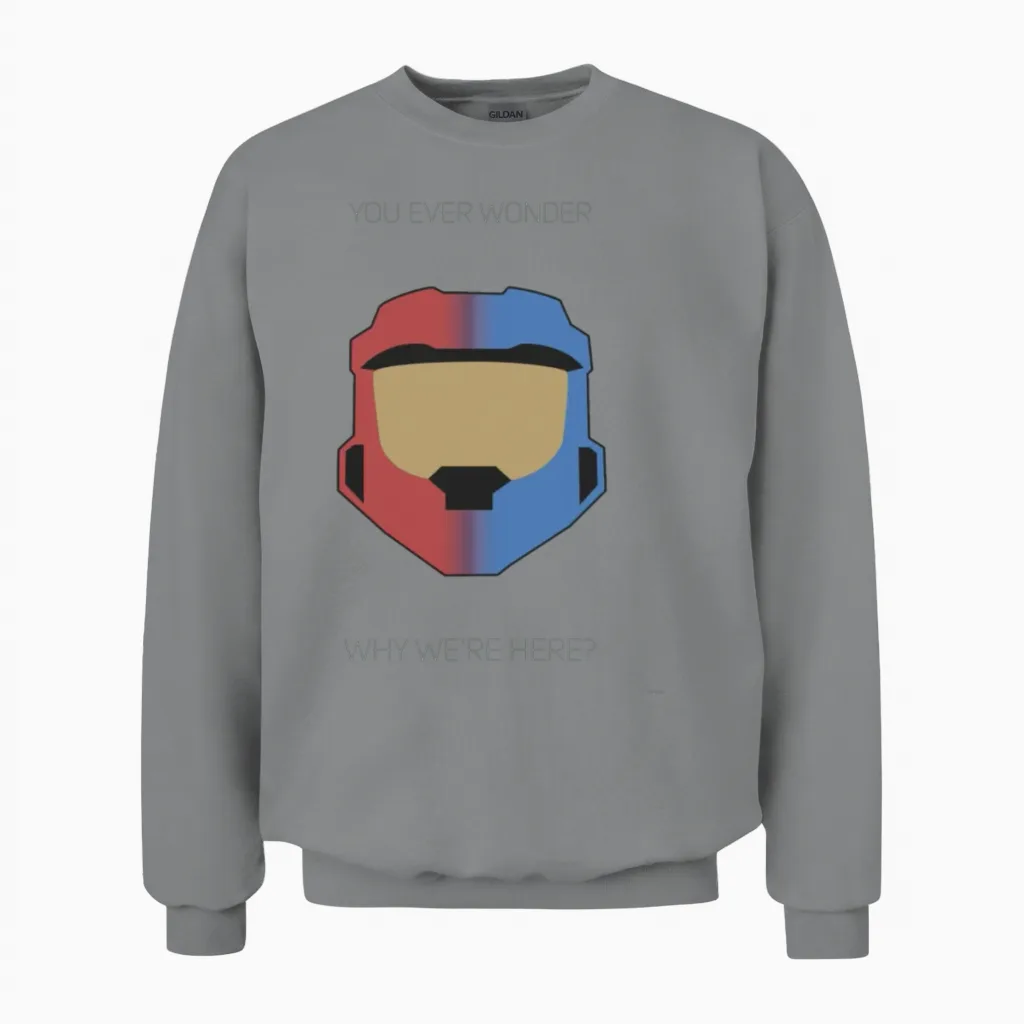 Red vs Blue Unisex Sweatshirt in Sport Grey