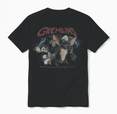 Gremlins Lightning Storm Portrait Unisex T-Shirt - Black