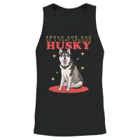 Husky Dogs Dog Dad of a Spoiled Husky Unisex Tank Top - Black – 2