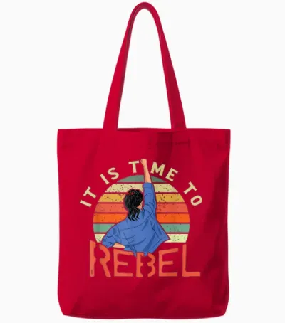 Es Ist Zeit Zu Rebellieren | Women's Rights | Gender Equality Feminism T-Shirt, Black Tote Bags - Red