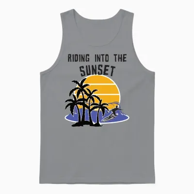 Riding into the Sunset Vacation Unisex Tank Top - Sport Grey