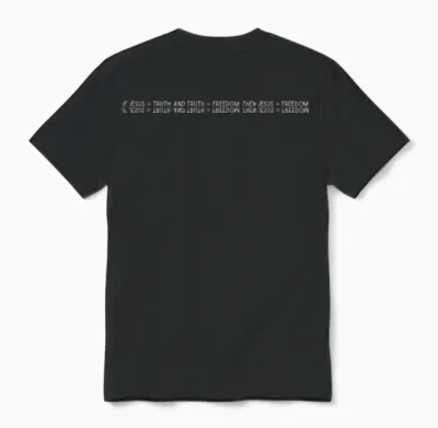 Jesus Freedom Dark Graphic Unisex T-Shirt - Black