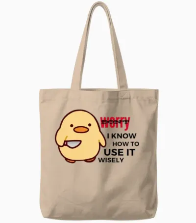 Funny Duck Tote Bags - Natural