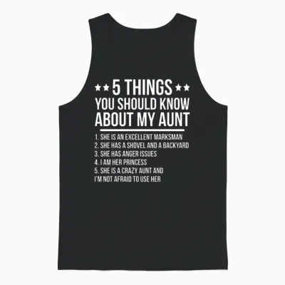 Funny Crazy Aunt Niece Gift Unisex Tank Top - Black