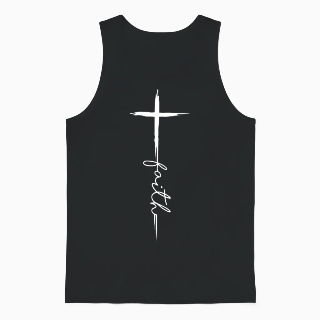 Faith Christian Jesus for Men Women Girls Kids Unisex Tank Top in Black