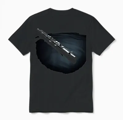 Flute Flutist Music Musician Marching Band Unisex T-Shirt - Black