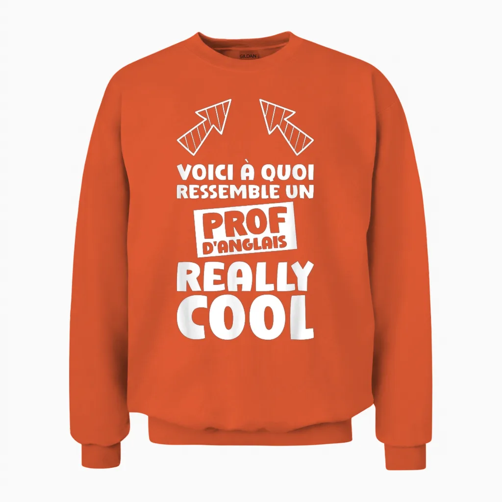 English Teacher Quote Funny English Teacher Unisex Sweatshirt in Orange