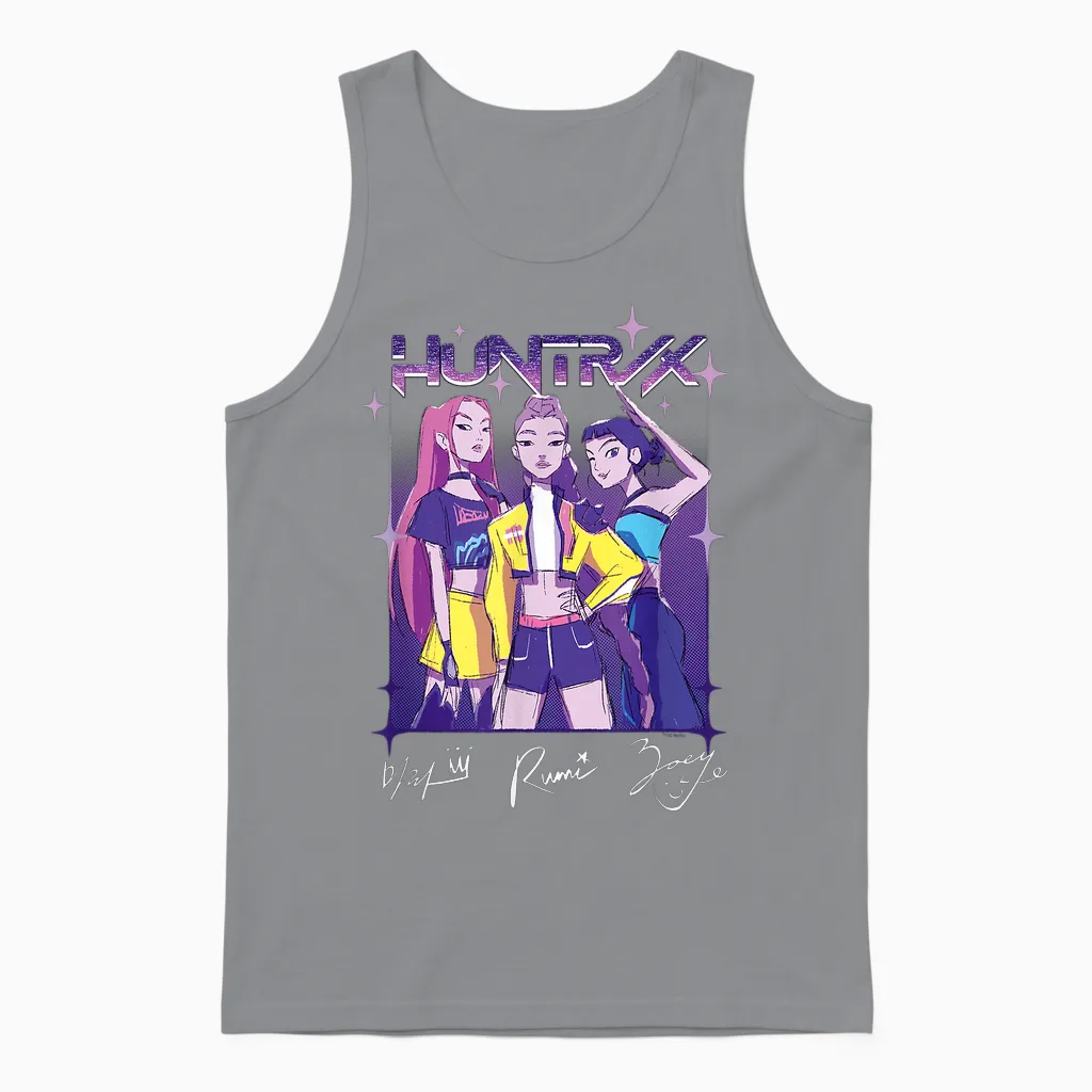 Kpop Demon Hunters Huntr/x Officially Licensed Unisex Tank Top in Sport Grey