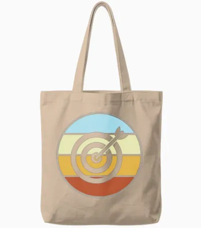 Darts Retro Tote Bags - Natural