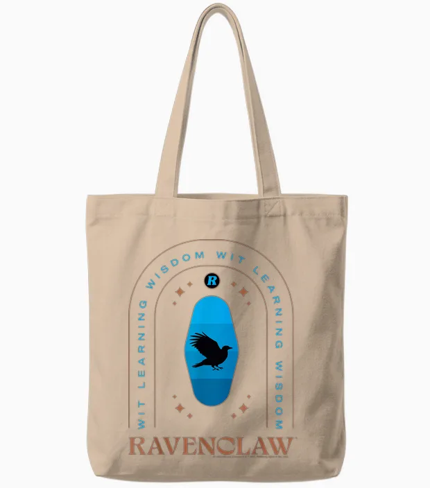 Harry Potter New Design 2025 Ravenclaw with Wisdom Tote Bags in Natural