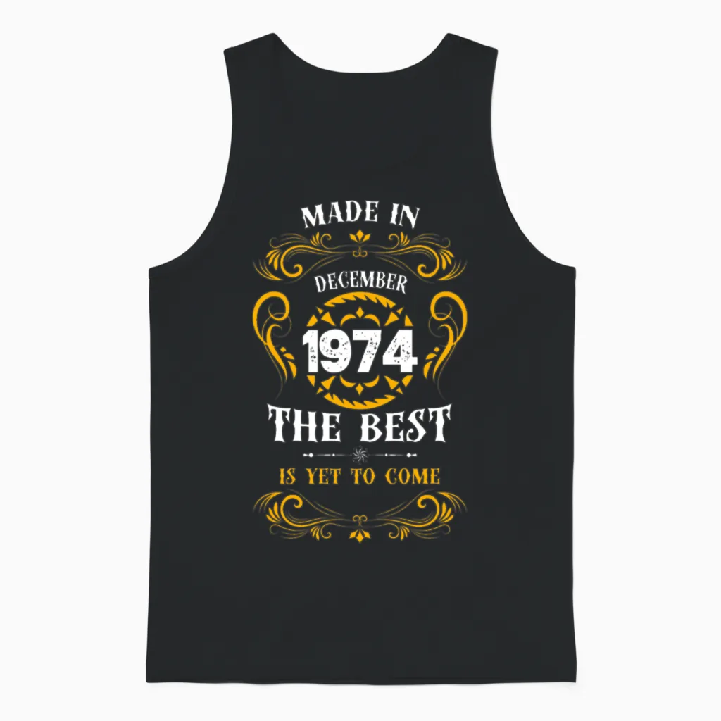 Made in January 1974 the Best Unisex Tank Top in Black