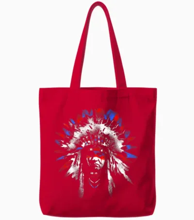Native American Tote Bags - Red