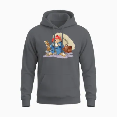 Paddington Bear Marmalade Sandwich Pile Pb Bag Unisex Hoodie - Charcoal
