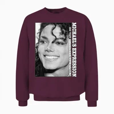 Michael Jackson 712 Back Printed Unisex Sweatshirt - Maroon