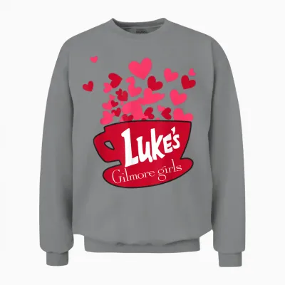 Gilmore Girls Luke's Cup Valentine Unisex Sweatshirt - Sport Grey