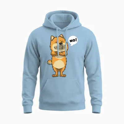 Stubborn Pomeranian Dog Dog Funny Unisex Hoodie - Light Blue