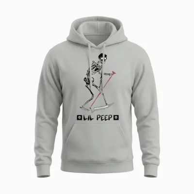 Lil Peep Schemaposse Skeleton Unisex Hoodie - Ash