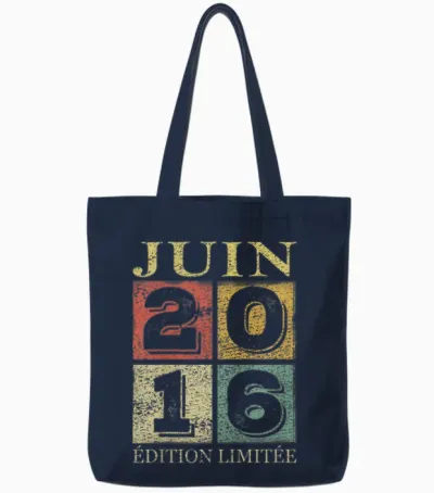 Enfant 10 Ans Garçon 2016 Anniversaire Juin 10 Ans Garçon 2016 Tote Bags - Navy